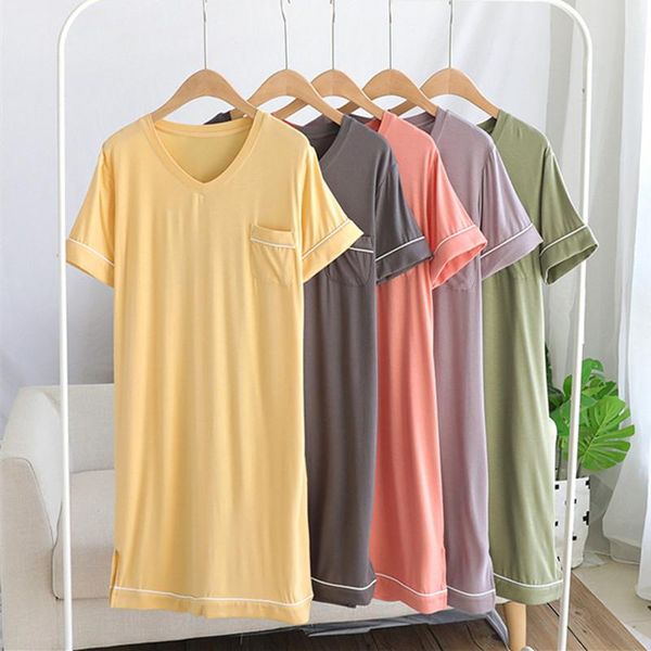 women's sleepwear vestidos mujer modal women large size casual night dress short sleeve v neck summer nightgowns female nightwear, Black;red
women's sleepwear vestidos mujer modal women large size casual night dress short sleeve v neck summer nightgowns female nightwear, Black;red