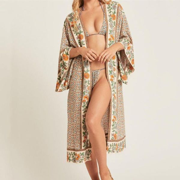 women's swimwear 2021 boho floral printed bathing suit cover-ups plus size beach wear dress for women summer swimsuit cover up, White;black
women's swimwear 2021 boho floral printed bathing suit cover-ups plus size beach wear dress for women summer swimsuit cover up, White;black