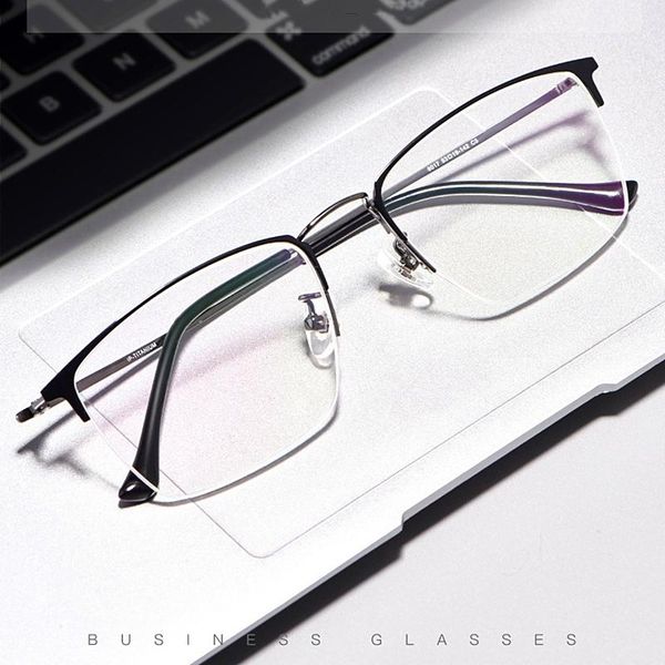 fashion sunglasses frames pure titanium retro half frame glasses ultralight business men large myopia and hyperopia optical, Black
fashion sunglasses frames pure titanium retro half frame glasses ultralight business men large myopia and hyperopia optical, Black