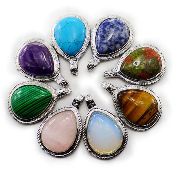 natural gemstone water-drop shape nostalgic style men women pendant amethyst rose quartz heal crystal necklace charm fashion reiki stone jew, Silver
natural gemstone water-drop shape nostalgic style men women pendant amethyst rose quartz heal crystal necklace charm fashion reiki stone jew, Silver