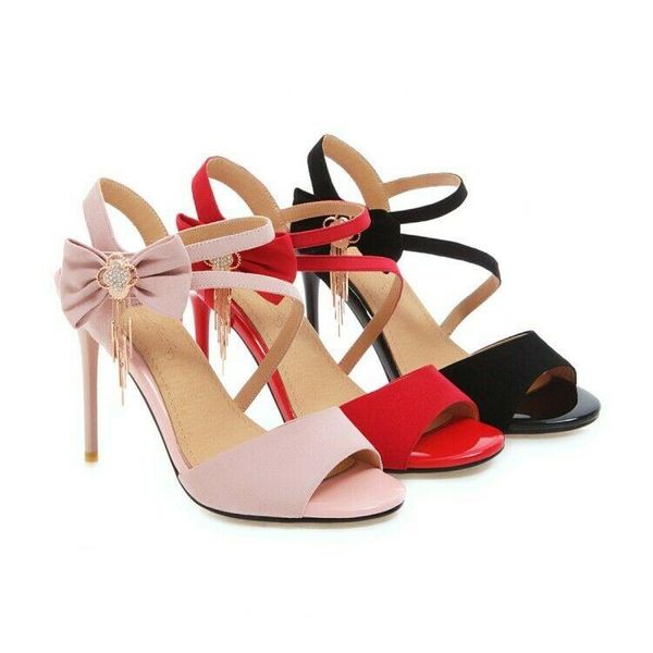 fashion women's bow high heels peep toe suede slingbacks sandals casual shoes, Black
fashion women's bow high heels peep toe suede slingbacks sandals casual shoes, Black