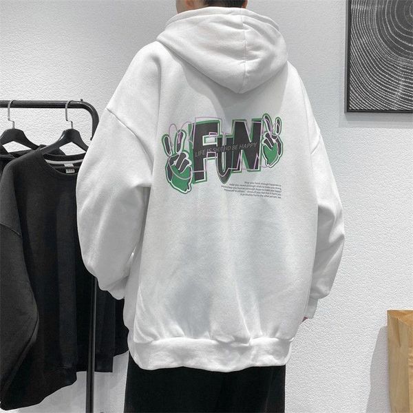 men's hoodies & sweatshirts pr 2021 loose hooded printed harajuku casual male oversized streetwear hip hop outwear, Black
men's hoodies & sweatshirts pr 2021 loose hooded printed harajuku casual male oversized streetwear hip hop outwear, Black