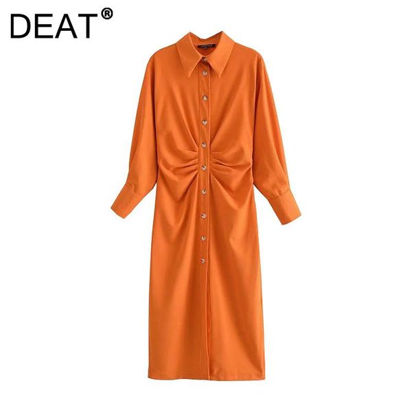 casual dresses deat 2021 autumn fashion tide single-breasted turn-down collar high waist ankle-length folds long sleeve dress women 13z527, Black;gray
casual dresses deat 2021 autumn fashion tide single-breasted turn-down collar high waist ankle-length folds long sleeve dress women 13z527, Black;gray