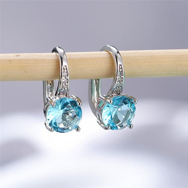 hoop & huggie classic silver color earrings luxury female rainbow crystal stone vintage bridal round wedding for women, Golden;silver
hoop & huggie classic silver color earrings luxury female rainbow crystal stone vintage bridal round wedding for women, Golden;silver