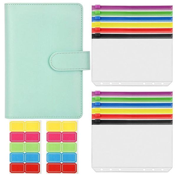 binder, a6 pu leather notebook budget with 12 binder pockets magnetic closure gift wrap
binder, a6 pu leather notebook budget with 12 binder pockets magnetic closure gift wrap