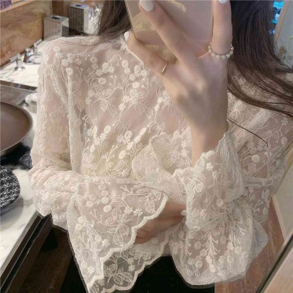 lace mesh collared autumn and women blouses winter small blusas ropa de mujer, White
lace mesh collared autumn and women blouses winter small blusas ropa de mujer, White