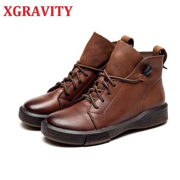 xgravity s131 autumn winter coffee color women boots leisure hand-made ladies flat shoes casual short boots ankle boots 210429, Black
xgravity s131 autumn winter coffee color women boots leisure hand-made ladies flat shoes casual short boots ankle boots 210429, Black
