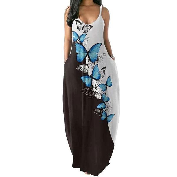 casual dresses women summer beach dress loose print spaghetti strap v-neck maxi for lady sleeveless sundress long vestidos, Black;gray
casual dresses women summer beach dress loose print spaghetti strap v-neck maxi for lady sleeveless sundress long vestidos, Black;gray