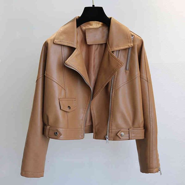 women's leather & faux jacket for women fashions spring fall motorcycle zipper synthetic leather jackets ladies brown pu 1d7h, Black
women's leather & faux jacket for women fashions spring fall motorcycle zipper synthetic leather jackets ladies brown pu 1d7h, Black