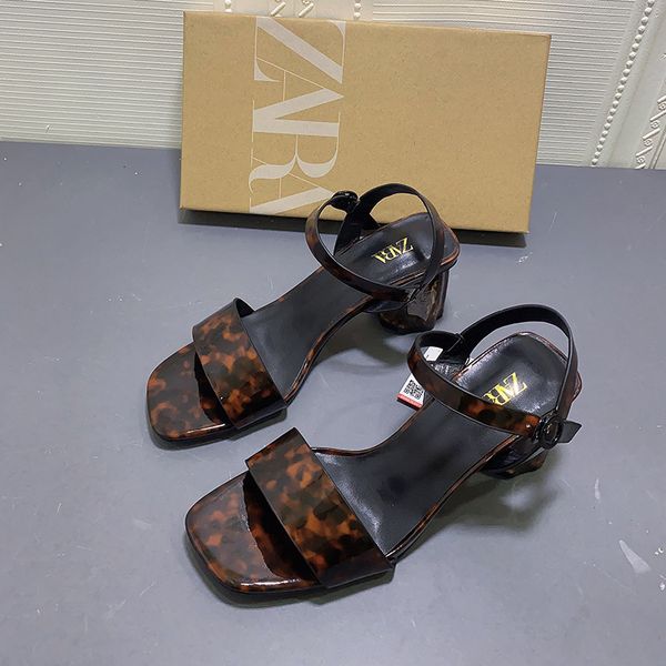 sandals designer shoes women's recreational tortoiseshell thick heel peep-toe high-heeled lady's a5z2, Black
sandals designer shoes women's recreational tortoiseshell thick heel peep-toe high-heeled lady's a5z2, Black