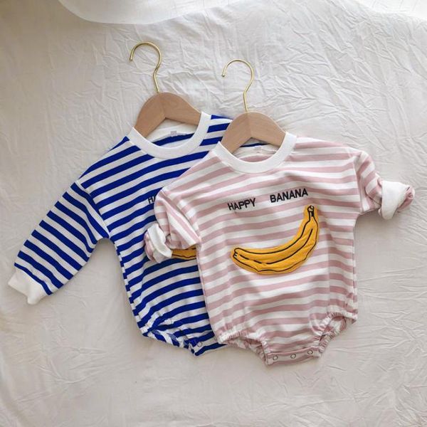 rompers spring autumn cute banana printed baby boys long sleeve bodysuit girls striped jumpsuit cotton casual clothes, Blue
rompers spring autumn cute banana printed baby boys long sleeve bodysuit girls striped jumpsuit cotton casual clothes, Blue