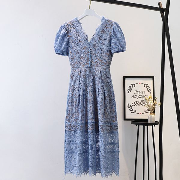 vintage female midi long 2021 summer deep v puff sleee lace vacation elegant party dress casual robes, Black;gray
vintage female midi long 2021 summer deep v puff sleee lace vacation elegant party dress casual robes, Black;gray