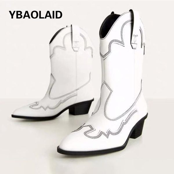 boots vintage pointed toe embroidery v-mouth western 2021 white thick-heeled genuine leather casual mid-tube knight, Black
boots vintage pointed toe embroidery v-mouth western 2021 white thick-heeled genuine leather casual mid-tube knight, Black