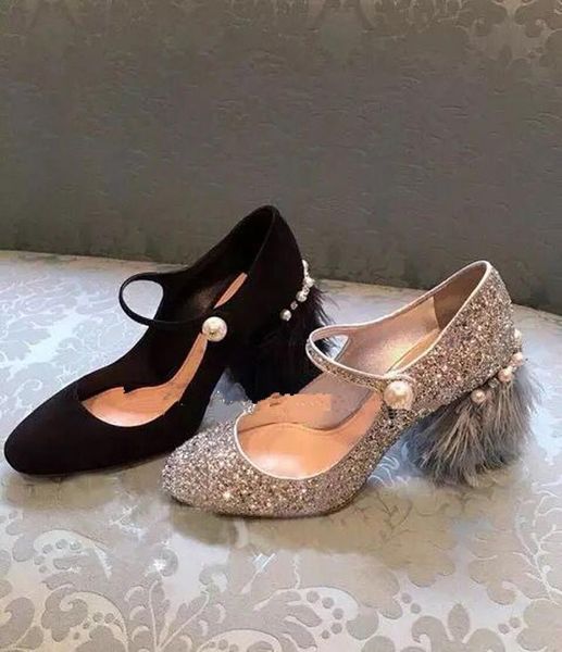 stylish fringe feather strange heel lady pumps pearl embellished mary jane silver sequins high party shoes women dress, Black
stylish fringe feather strange heel lady pumps pearl embellished mary jane silver sequins high party shoes women dress, Black