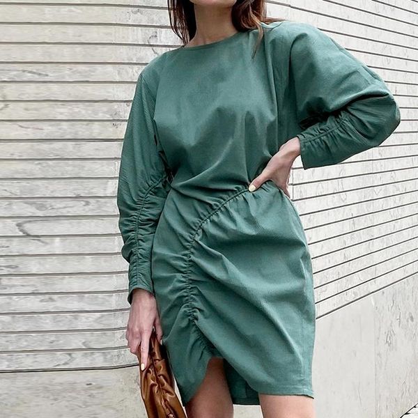casual dresses pleated long-sleeved dress women's loose waist knee-length ladies high elegant bodycon, Black;gray
casual dresses pleated long-sleeved dress women's loose waist knee-length ladies high elegant bodycon, Black;gray