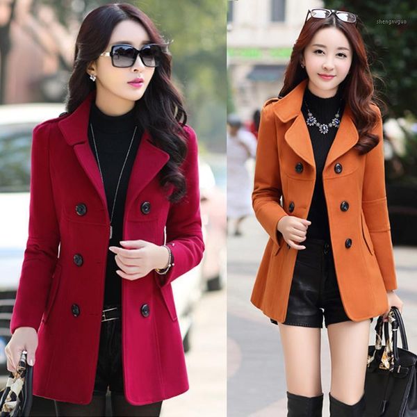 women's wool & blends autumn winter women outerwear short coat woolen female double breasted fashion outwear jacket casaco feminino, Black
women's wool & blends autumn winter women outerwear short coat woolen female double breasted fashion outwear jacket casaco feminino, Black
