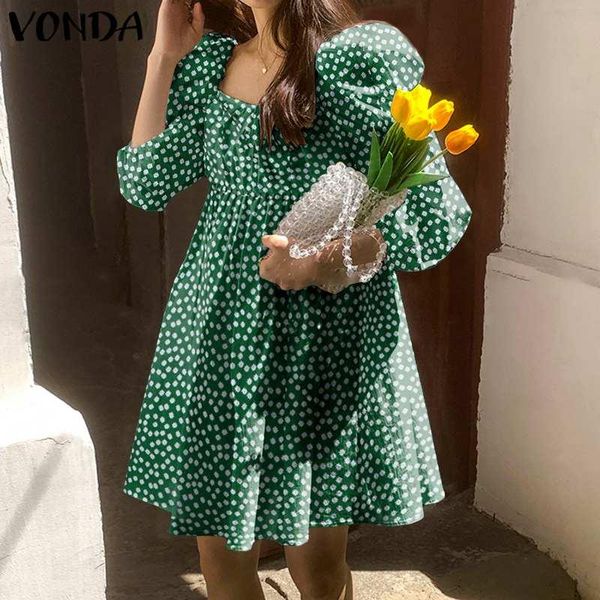 casual dresses mini dress 2021 vonda women summer square neck 3/4 sleeve plus size bohemian vestidos vintage floral printed robe, Black;gray
casual dresses mini dress 2021 vonda women summer square neck 3/4 sleeve plus size bohemian vestidos vintage floral printed robe, Black;gray