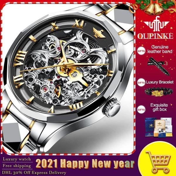 automatic mechanical men wristwatch skeleton tourbillon design tungsten steel men's watches wristwatches, Slivery;brown
automatic mechanical men wristwatch skeleton tourbillon design tungsten steel men's watches wristwatches, Slivery;brown