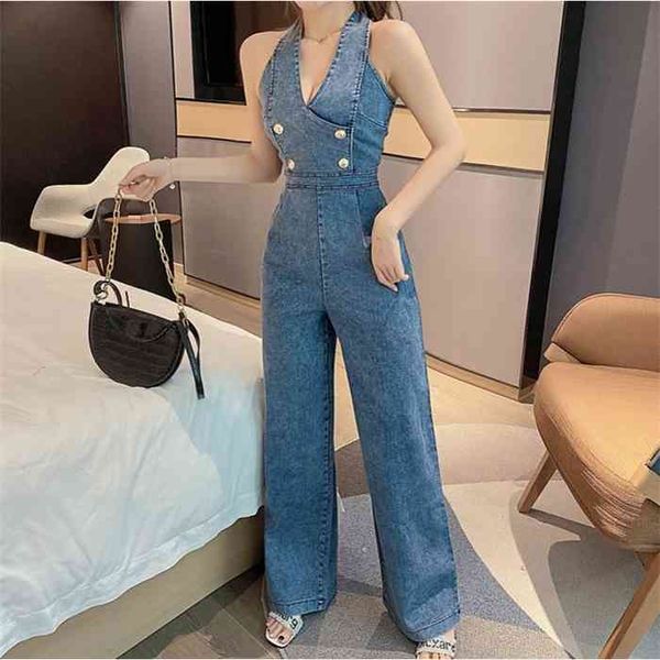 women fashion denim 2021 summer halter backless high waist wide leg pants casual slim jumpsuits, Black;white
women fashion denim 2021 summer halter backless high waist wide leg pants casual slim jumpsuits, Black;white