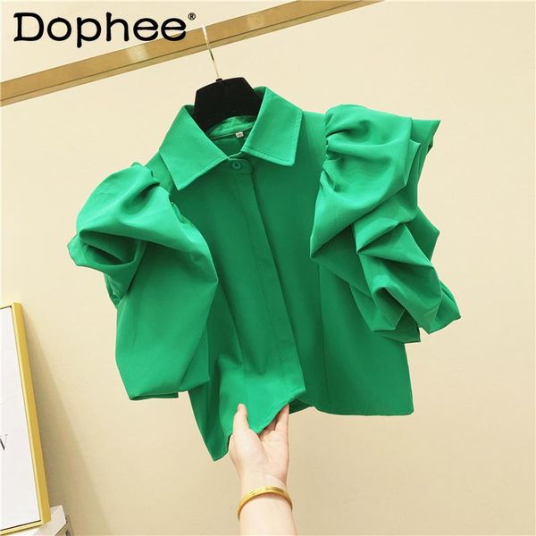 women's blouses & shirts short sleeve chiffon shirt women 2021 summer korean loose collar single-breasted blouse female crop, White
women's blouses & shirts short sleeve chiffon shirt women 2021 summer korean loose collar single-breasted blouse female crop, White