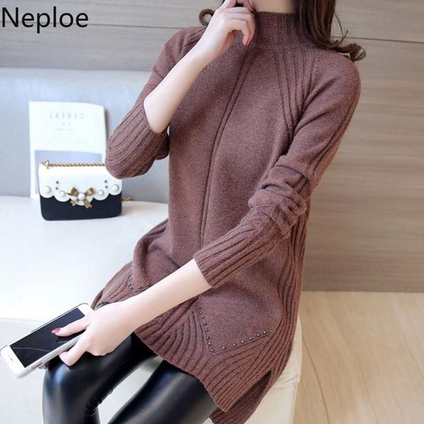 women's sweaters neploe korean autumn winter loose wild knitted turtleneck solid sequined pullover preppy style elegant sweater 45514, White;black
women's sweaters neploe korean autumn winter loose wild knitted turtleneck solid sequined pullover preppy style elegant sweater 45514, White;black