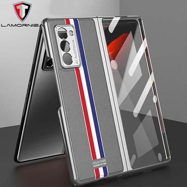 cell phone pouches leather+tempered glass full protection hard case for samsung galaxy z fold 2 luxury plating edge cover fold2
cell phone pouches leather+tempered glass full protection hard case for samsung galaxy z fold 2 luxury plating edge cover fold2