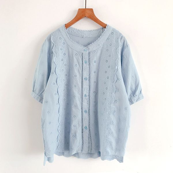 women's blouses & shirts lamtrip hollow out embroidery o-neck short sleeve cotton shirt 2021 summer mori girl wss9, White
women's blouses & shirts lamtrip hollow out embroidery o-neck short sleeve cotton shirt 2021 summer mori girl wss9, White