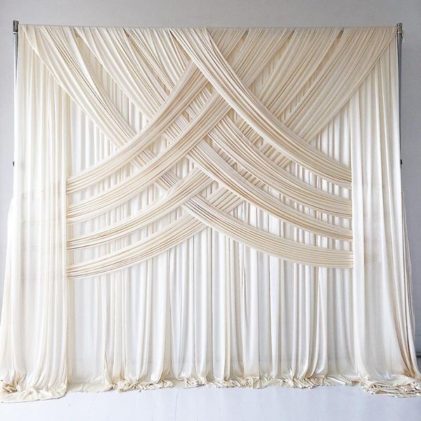 party decoration 2021 december arrival 3m h x3m w 1 piece cream cross drapes ice silk curtain wedding backdrop
party decoration 2021 december arrival 3m h x3m w 1 piece cream cross drapes ice silk curtain wedding backdrop