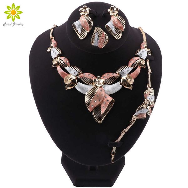 dubai gold color jewelry sets for women choker necklace ring earrings bracelet african wedding bridal jewelry set h1022, Silver
dubai gold color jewelry sets for women choker necklace ring earrings bracelet african wedding bridal jewelry set h1022, Silver