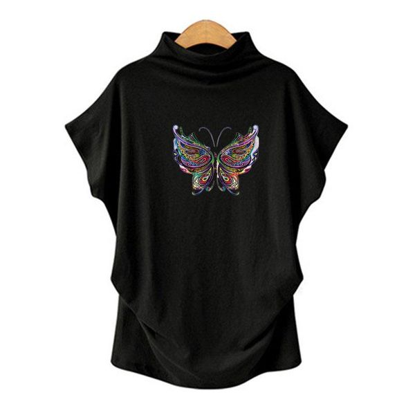women's t-shirt plus size harajuku ummer fashion butterfly print ladies casualstreet short-sleeved kawaii, White
women's t-shirt plus size harajuku ummer fashion butterfly print ladies casualstreet short-sleeved kawaii, White