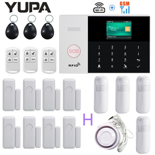 433mhz wireless wifi gsm home security alarm system supports 3 wired zones app control 11 languages burglar anti theft house kit
433mhz wireless wifi gsm home security alarm system supports 3 wired zones app control 11 languages burglar anti theft house kit