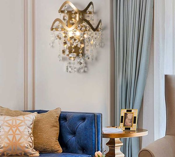wall lamp american crystal light luxury living room tv background simple post-modern personality bedroom bedside
wall lamp american crystal light luxury living room tv background simple post-modern personality bedroom bedside