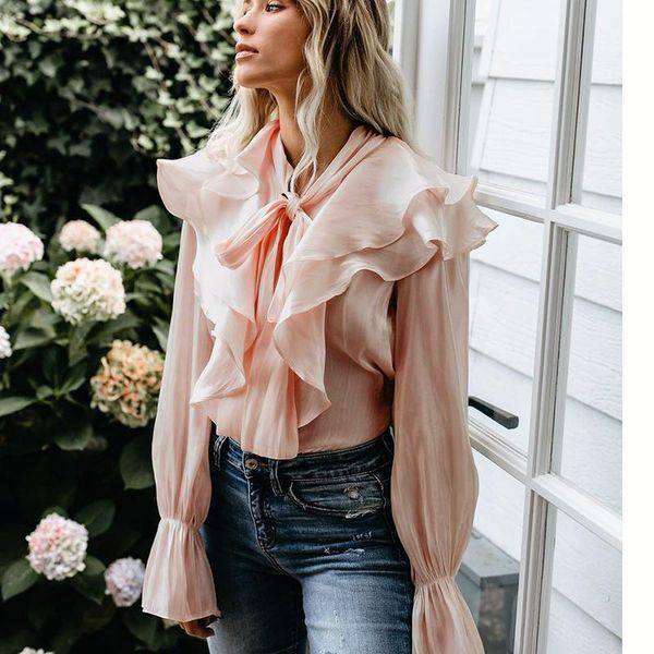 women's blouses & shirts khalee yose pink ruffles blouse shirt women autumn spring long puff sleeve bows ins patchwork casual chic, White
women's blouses & shirts khalee yose pink ruffles blouse shirt women autumn spring long puff sleeve bows ins patchwork casual chic, White