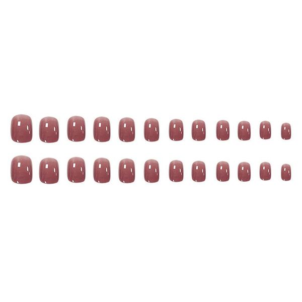 false nails fake short round solid color nail stickers finished 24 pcs with glue teea889, Red;gold 
false nails fake short round solid color nail stickers finished 24 pcs with glue teea889, Red;gold