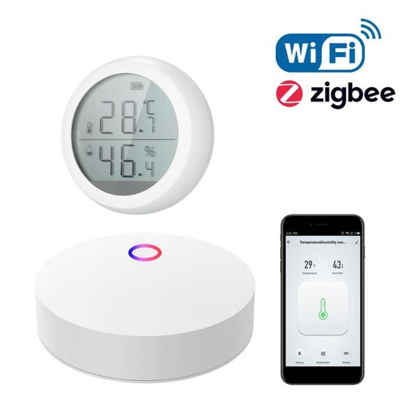 smart home control tuya zigbee wifi gateway hub for thermometer hygrometer sensor compatible with alexa google app remote
smart home control tuya zigbee wifi gateway hub for thermometer hygrometer sensor compatible with alexa google app remote