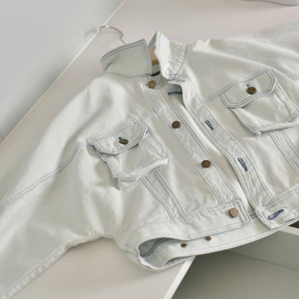 women's jackets casual cowgirl jacket 2021 autumn batwing sleeve washed soft light color coat loose short embroidery denim women thin, Black;brown
women's jackets casual cowgirl jacket 2021 autumn batwing sleeve washed soft light color coat loose short embroidery denim women thin, Black;brown