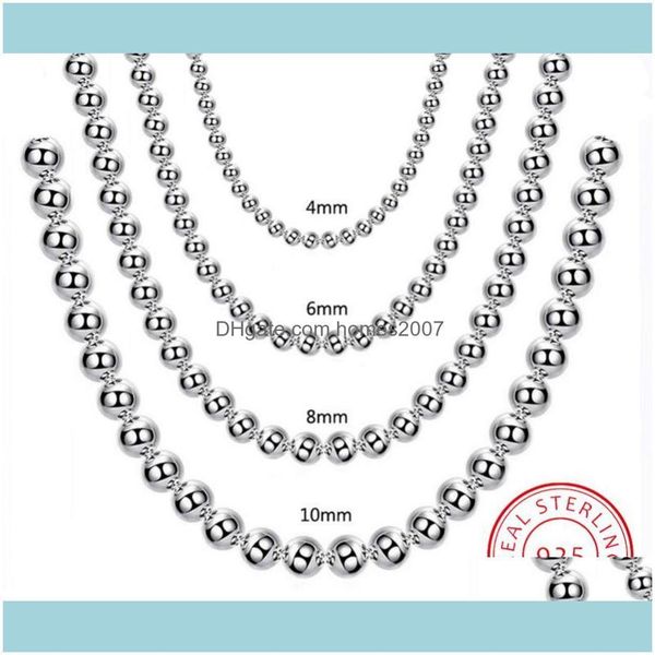necklaces & pendants jewelrysier 4mm/6mm/8mm/10mm bead chain necklace for men women fine jewelry chains drop delivery 2021 bve29, Silver
necklaces & pendants jewelrysier 4mm/6mm/8mm/10mm bead chain necklace for men women fine jewelry chains drop delivery 2021 bve29, Silver