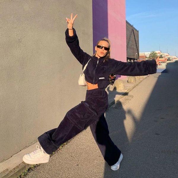 pocket asymmetry straight y2k pants matching soft casual streetwear women fleece winter two piece set zipper crop women's & capris, Black;white
pocket asymmetry straight y2k pants matching soft casual streetwear women fleece winter two piece set zipper crop women's & capris, Black;white