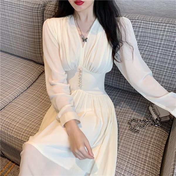 casual dresses 2021 spring autumn women elegant puff long sleeve dress v-neck high waist midi vestidos, Black;gray
casual dresses 2021 spring autumn women elegant puff long sleeve dress v-neck high waist midi vestidos, Black;gray