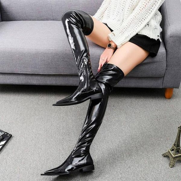 boots 2021 women autumn winter over the knee female pu leather platform shoes ladies pointed toe zipper soild long boot, Black
boots 2021 women autumn winter over the knee female pu leather platform shoes ladies pointed toe zipper soild long boot, Black