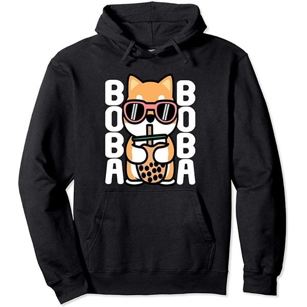men's hoodies & sweatshirts kawaii boba shiba inu sunglasses dog bubble tea drink puppy pullover hoodie, Black
men's hoodies & sweatshirts kawaii boba shiba inu sunglasses dog bubble tea drink puppy pullover hoodie, Black