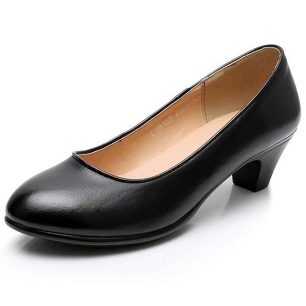 dress shoes women's shallow mouth work stewardess leather el employees high heels women, Black
dress shoes women's shallow mouth work stewardess leather el employees high heels women, Black
