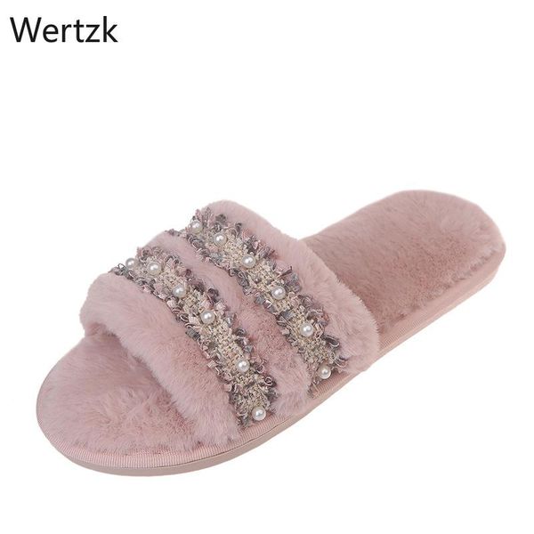 slippers winter women pearl shoes flat rhinestone flip flops woman casual slip on designers slipper a602, Black
slippers winter women pearl shoes flat rhinestone flip flops woman casual slip on designers slipper a602, Black