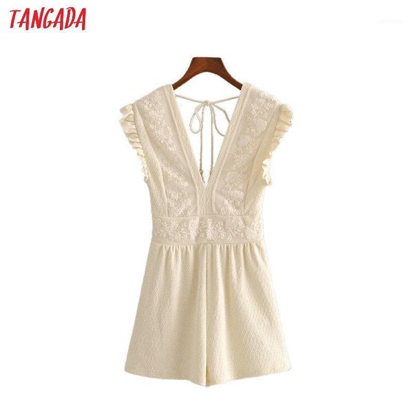 women's jumpsuits & rompers tangada fashion women lace summer playsuit backless short sleeve bows female beach 3h573, Black;white
women's jumpsuits & rompers tangada fashion women lace summer playsuit backless short sleeve bows female beach 3h573, Black;white