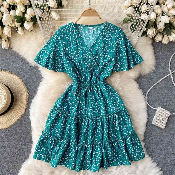 spring summer french retro floral vestidos female cross v-neck trumpet sleeve slim slimming ruffled mini dress c675 210506, Black;gray
spring summer french retro floral vestidos female cross v-neck trumpet sleeve slim slimming ruffled mini dress c675 210506, Black;gray