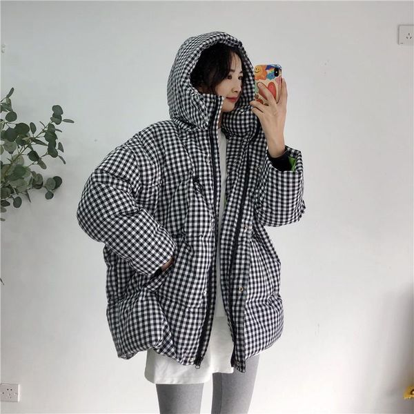 women's down & parkas fitaylor winter hooded bread jacket women thickening warm black white plaid coat 90% duck casual loose outwear
women's down & parkas fitaylor winter hooded bread jacket women thickening warm black white plaid coat 90% duck casual loose outwear