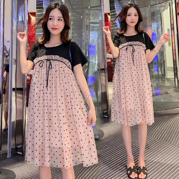 arrive summer maternity dress woman elegant dot large size dresses pregnant clothing md-02882, White
arrive summer maternity dress woman elegant dot large size dresses pregnant clothing md-02882, White
