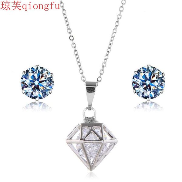 earrings & necklace woman fashion pendants cubic oxidized hao stone set korean simple luxury wedding bridesmaid gift, Silver
earrings & necklace woman fashion pendants cubic oxidized hao stone set korean simple luxury wedding bridesmaid gift, Silver