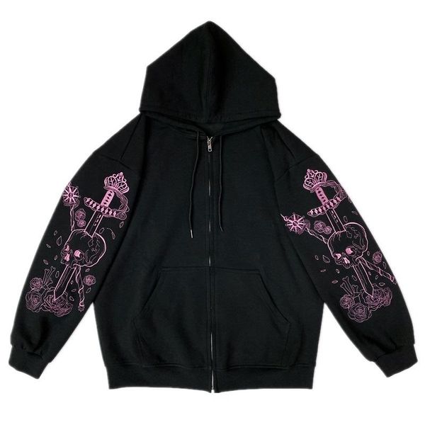 women's hoodies & sweatshirts punk graphic print zipper ribbon hooded hoodie vintage black oversize coat sweatshirt 90s streetwear clot
women's hoodies & sweatshirts punk graphic print zipper ribbon hooded hoodie vintage black oversize coat sweatshirt 90s streetwear clot