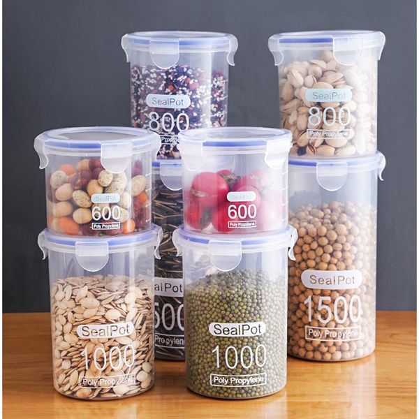 storage bottles & jars plastic buckle food sealed jar kitchen finishing moisture-proof box 600ml/800ml/1000ml/1500ml
storage bottles & jars plastic buckle food sealed jar kitchen finishing moisture-proof box 600ml/800ml/1000ml/1500ml